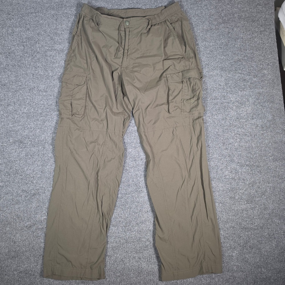 The North Face Mens Cargo Hiking Pants 36 Regular Brown Nylon Ripstop Outdoor
